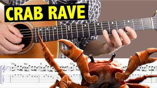 Noisestorm  Crab Rave Guitar Tutorial  FREE TABS [upl. by Shimkus]