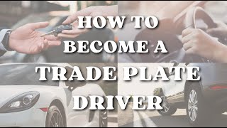 How to become a Trade Plate Driver  QampA Video [upl. by Althea]