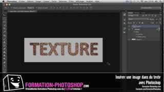 Insérer une image dans du texte avec Photoshop [upl. by Suertemed]