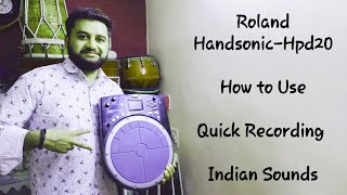 Handsonic HPD 20  How to use  Indian sounds [upl. by Lanta]