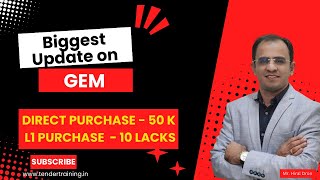 GeM 2024 Update Direct Purchase amp L1 Comparison Limits Revised [upl. by Ecyned]