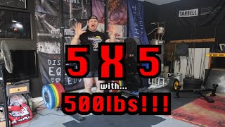 5x5 with 500LBS Squat Workout [upl. by Uzial]