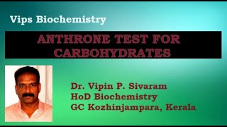 ANTHRONE TEST for detection of Carbohydrates [upl. by Jobyna]