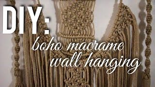 DIY BOHO MACRAME WALL HANGING  Diana Moore [upl. by Diarmit885]