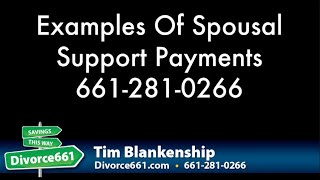 Examples Of Alimony amp Spousal Support California Divorce [upl. by Annoyt]