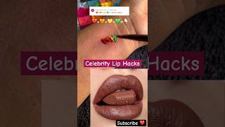 HOW CELEBRITY BROWN lipsticks💫😱🔥 Shades are made lipstickhacks celebrity shortsfeed [upl. by Barbe]