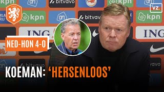 Koeman noemt Valentijn Driessen hersenloos in felle discussie na Nederland  Hongarije 40 [upl. by Aztiram]