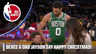 Deuce Tatum says HAPPY CHRISTMAS after his dad dropped 25 PTS 🥹  NBA on ESPN [upl. by Aisset]