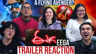 EEGA TRAILER REACTION  SS Rajamouli  MaJeliv Indian Reactions  a flying avenger Okay [upl. by Ivett]