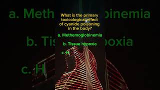 What is the primary toxicological effect of cyanide poisoning in the body [upl. by Airemahs]