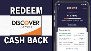 How to Redeem your Discover Cash Back  2024 [upl. by Lishe]