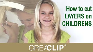 How to cut LAYERS on CHILDRENS hair tutorial Layered hairstyle [upl. by Ordway419]