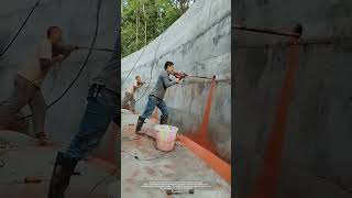 Process Of Drilling Decompression Holes On The Protective Slope Concrete Wall [upl. by Elades]