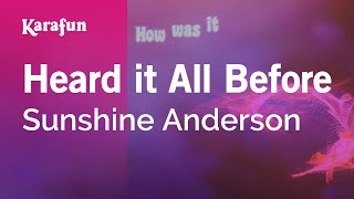 Heard it All Before  Sunshine Anderson  Karaoke Version  KaraFun [upl. by Einnaffit]