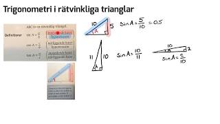 Matematik 1c och 3c TRIGONOMETRI sin cos och tan [upl. by Nylirej540]