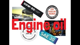 Engine oil SAE rating API rating [upl. by Minerva]