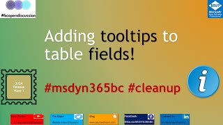 Enhance User Experience Adding Tooltips to Table Fields in Business Central 2024 Release Wave 1 [upl. by Marino]