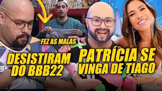 Pedro Scooby faz as malas e desiste do BBB22  Patricia se vinga de Tiago Abravanel e debocha [upl. by Gessner734]