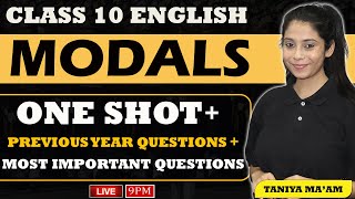 Modals in English Grammar  Modals  Class 10 English Grammar 202324  Modals One Shot [upl. by Serene]