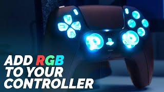 I Put RGB Lights in my PS5 Controller [upl. by Adliw]