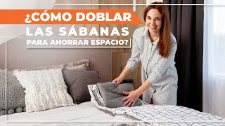 ¿Cómo doblar las sabanas de tu colchón para ahorrar espacio [upl. by Malinin777]