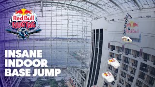 Insane Indoor BASE Jump  Red Bull Flugtag [upl. by Emmalyn]