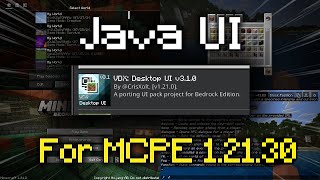 JAVA UI For MCPE 12130  Pack that transforms MCPE UI into JAVA Minecraft UI [upl. by Christal610]