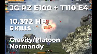 168th GUNNERS  JgPz E 100  T110 E4  104K DMG  6 KILLS  GRAVITY  Normandy  wotb wotblitz [upl. by Aleck]