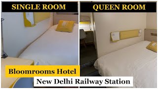 Bloomrooms  New Delhi Railway Station India  Single vs Queen Room  5 Minutes to Train Station [upl. by Ynatterb]