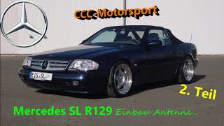 Mercedes SL R129 elektrische Antenne Einbau Hirschmann Auta 6000 KE [upl. by Ecerehs]