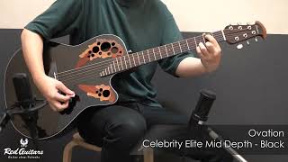 Red Guitars  Ovation  Celebrity Elite Mid Depth  Black [upl. by Annoit321]