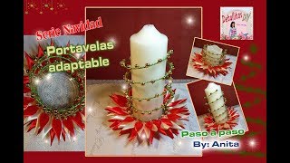 Portavelas adaptable para navidad [upl. by Netsrek]