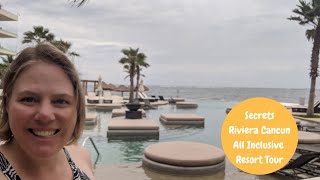 Secrets Riviera Cancun All Inclusive Resort Tour [upl. by Erialcyram]