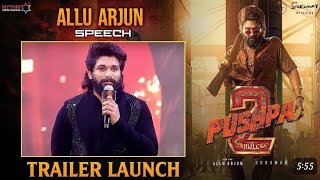 Watch Allu Arjun Speech  Pushpa 2 Trailer Launch Event  Rashmika  Sukumar  Fahadh Faasil  DSP [upl. by Anen738]