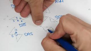 SSS SAS ASA AAS Worksheet High School Geometry Chapter 5 Triangle Congruence [upl. by Scheider]