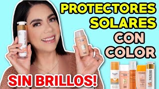 PROTECTORES SOLARES CON COLOR DE LA FARMACIA PARA PIEL MIXTA A GRASA  MARIEBELLE COSMETICS [upl. by Zuliram451]