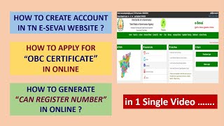 OBC CERTIFICATE  How to apply online in Tamil   CAN registration online   Career Tag [upl. by Alledi]