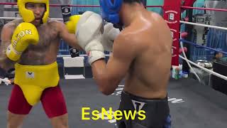 Scrappy Ramirez sparring  esnews boxing [upl. by Anilahs]