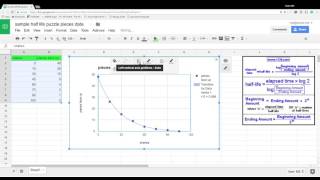 Calculating halflife with Google Sheets [upl. by Amil475]