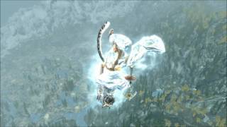 Skyrim  Mountain Falling Glitch [upl. by Burrton]