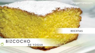 BIZCOCHO de YOGUR esponjoso 🍰 🥛 ¡Receta del bizcocho más fácil y popular 👩🏼‍🍳Hogarmanía [upl. by Ilehs]