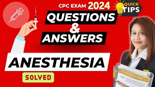 Anesthesia Questions amp Answers  Medical Coding [upl. by Inalawi]