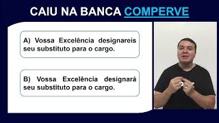 Caiu na banca COMPERVE  Concordância verbal com pronomes de tratamento [upl. by Highams]