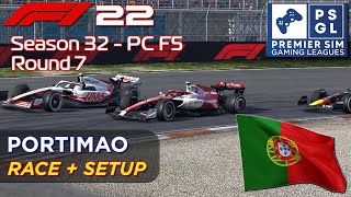 PSGL F1 22 Portimao  Race  Setup 💪 [upl. by Kunin]