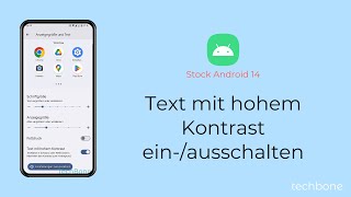 Text mit hohem Kontrast einschalten oder ausschalten Android 14 [upl. by Tadashi]