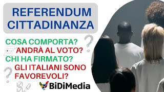 Referendum Cittadinanza cosa Modifica Gli Italiani sono favorevoli I sondaggi [upl. by Illa]