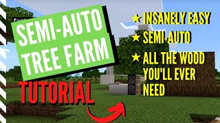 MEGA TREE FARM Tutorial Mangrove  Cherry 8 Type Universal Tree Farm Minecraft Bedrock MCPE [upl. by Calore]