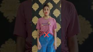 Oversized Tshirt Hack Every Girl Need To Try At Home✅lFashion Hackshack shortstshirtfashionyt [upl. by Eiffub]