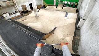 RIDING EPIC HALF PIPE AT INDOOR SKATEPARK [upl. by Nilyahs]