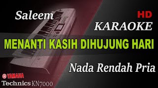 SALEEM  MENANTI KASIH DIHUJUNG HARI  NADA RENDAH PRIA   KARAOKE [upl. by Eissim]